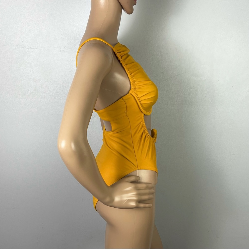 NEW ANDREA IYAMAH YELLOW ONE-PIECE SWIMSUIT - Picture 7 of 9